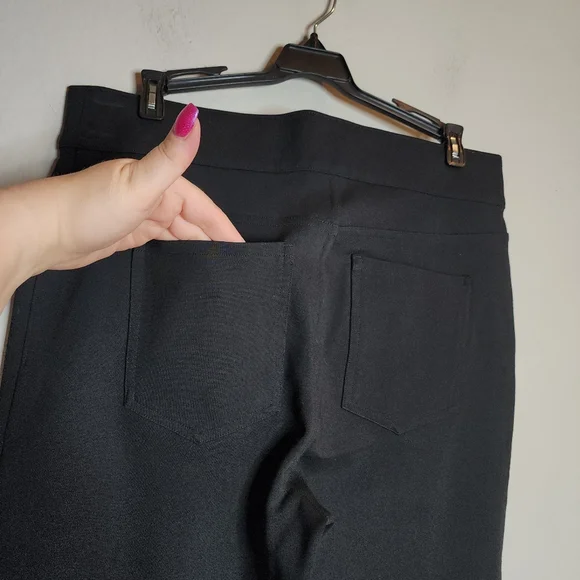 SPANX The Perfect Black Ponte Ankle Pant Pull-On Slimming Size XL 20202R